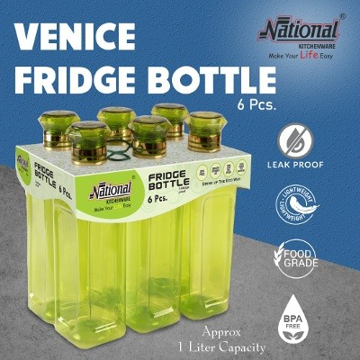 Venice Fridge Bottle (1000 ml) (6 Pcs Set Weight Approx 485 Gm)