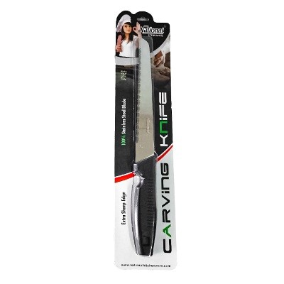 Carving Knife No 12 Utility Laser Black Heavy Handle