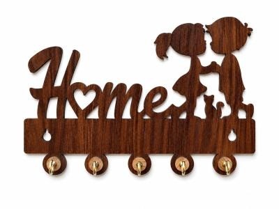 Home Girl Boy Key Holder Dark