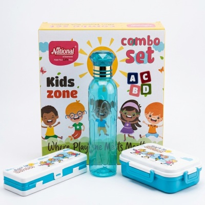 Wow Combo Pack 3 Pcs Set (tiffin Box , Bottle , Pencil Box )