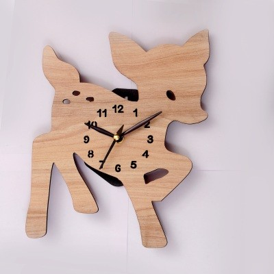 Wooden Wall Clock WCL 1001 BABY DEER
