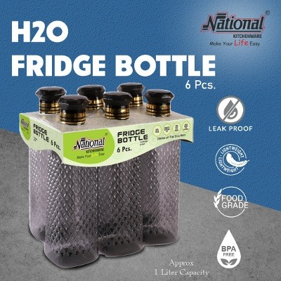 H2o Fridge Bottle (1000 ml) (6 Pcs Set Weight Approx 485 Gm)