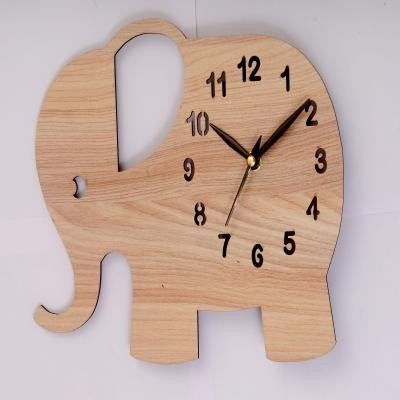 Wooden Wall Clock WCL 1007 ELEPHANT