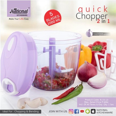 Quick Chopper 5 Blades ( 1000 ml ) 2 In 1