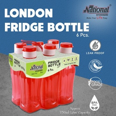 London Fridge Bottle (750 ml) (6 Pcs Set Weight Approx 505 Gm)